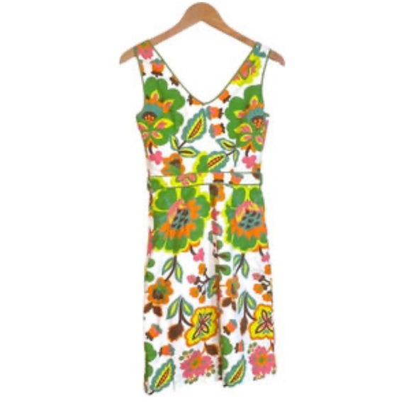 Boden Dresses & Skirts - Boden Floral Mini Dress - Green and Pink Size 10